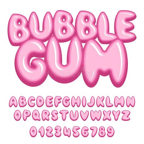 Bubble Gum Font Stock Vector Illustration Of Colorful 247819530