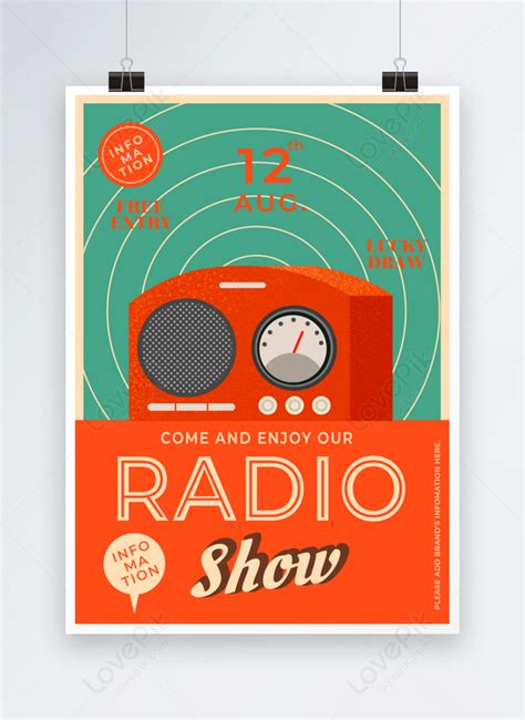 Retro Broadcast Program Poster Template Image Picture Free Download 466190453