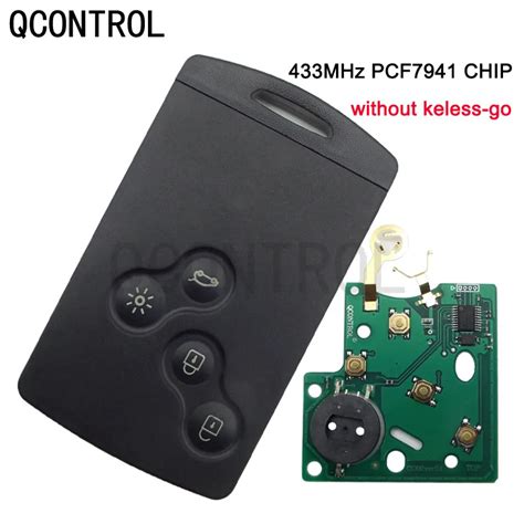 Qcontrol Buttons Car Remote Key Suit Id Pcf For Renault Megane