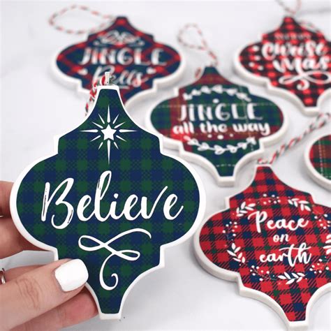 Diy Tile Arabesque Christmas Ornaments With Cricut Free Templates