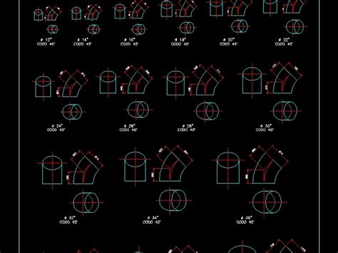 Codos Coples Tuberias En Dwg Kb Librer A Cad