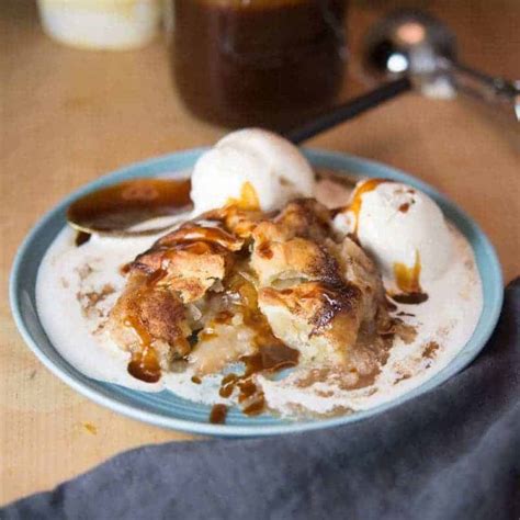 Baked Apple Dumplings With Caramel Sauce Foodology Geek