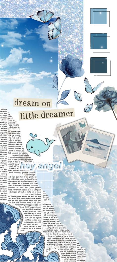 Aesthetic blue wallpaper | Blue scrapbook, Blue aesthetic pastel, Light blue aesthetic