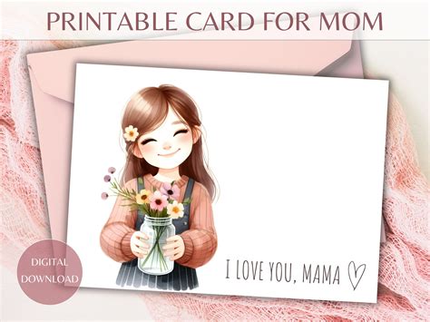 Printable Mothers Day Card Mothers Day Card From Daughter Mothers