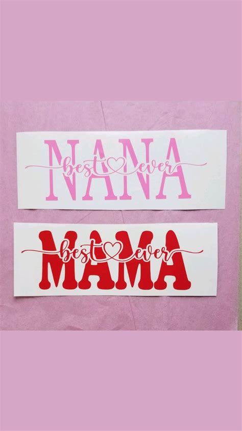 Mothers Day Vinyl Adhesive Decals