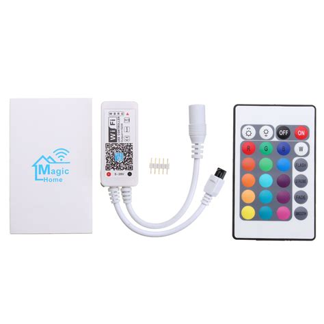 New DC9 12V Mini WiFi RGBW LED Strip Controller 24 Keys IR Remote