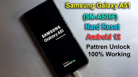 Samsung A51 Android 12 Hard Reset 2022 How To Factory Reset On