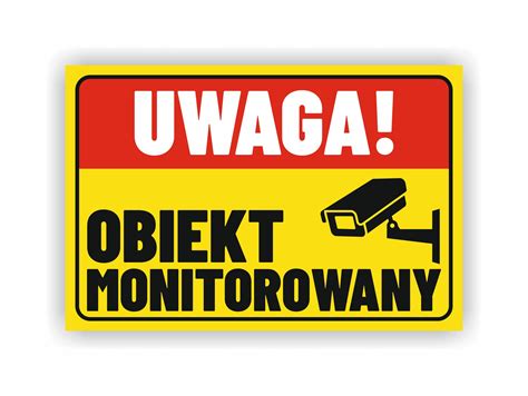 Tabliczka UWAGA OBIEKT MONITOROWANY 30x20cm UV INFORMACYJNA 38