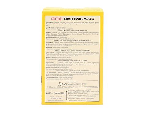 MDH Karahi Paneer Masala Spice Mix 10X100G Thokmandee