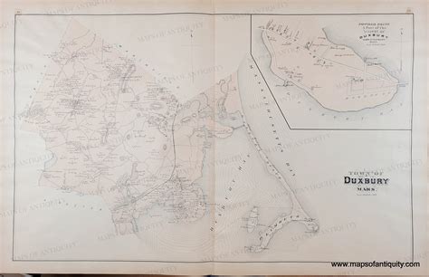 1879 - Double-sided page of maps: Duxbury (centerfold); versos Pembrok