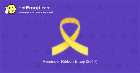 🎗️ Reminder Ribbon Emoji Meaning with Pictures: from A to Z