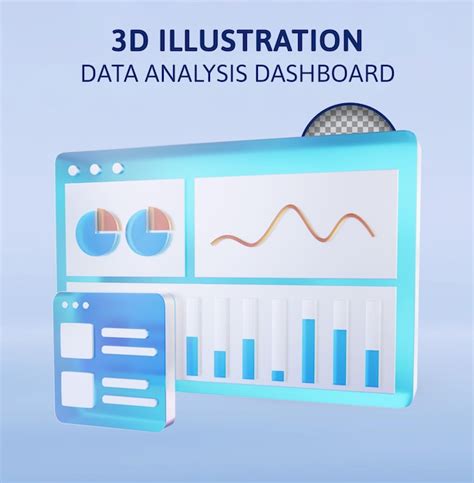 Premium Psd Data Analysis Visualization D Rendering Illustration