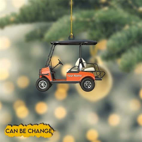 Personalized Golf Cart Ornament Golf Lover T Car Ornament Etsy