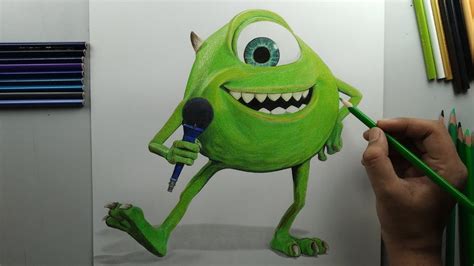 Draw Animation Monster Mike Wazowski Monsters Inc Drawing Cartoon