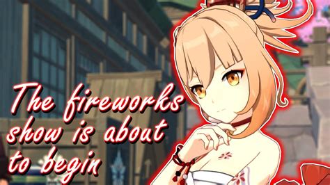 Watching Fireworks With Yoimiya Carassius Auratus Act 1 Yoimiya