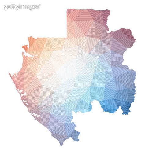 Map Of Gabon Low Poly Illustration Of The Country Geometric Design