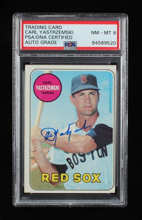 Carl Yastrzemski Signed Topps Psa Pristine Auction