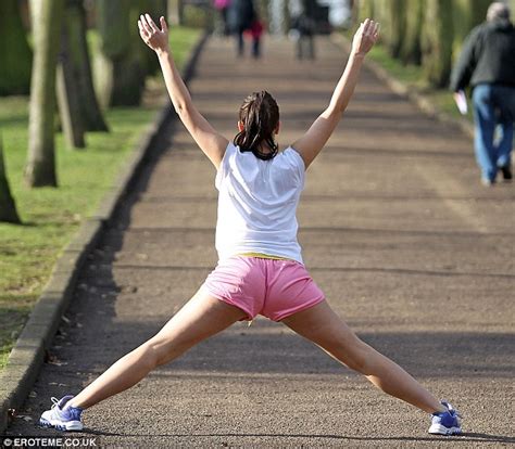 Imogen Thomas Shows Off Her Curves In A Long Limbering Session Before