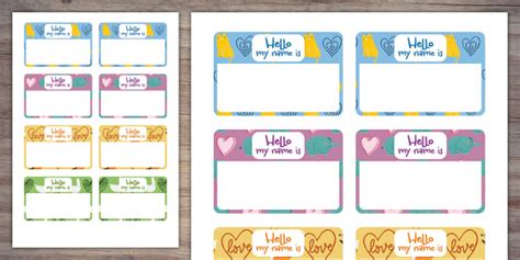 Cute Valentine S Day Name Tags Twinkl Party Twinkl