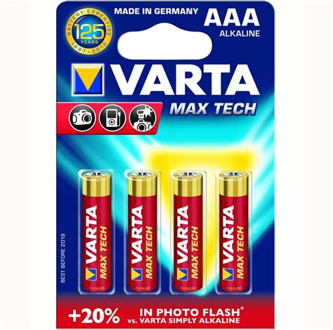 Confezione 4 Batterie Mini Stilo Aaa Varta 4703101404 ASTORI Ferramenta