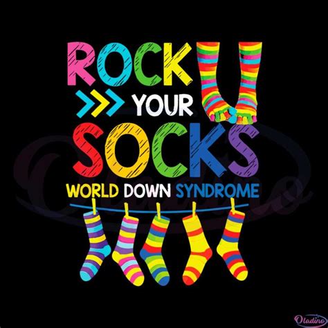 World Down Syndrome Day Rock Your Socks Awareness Svg