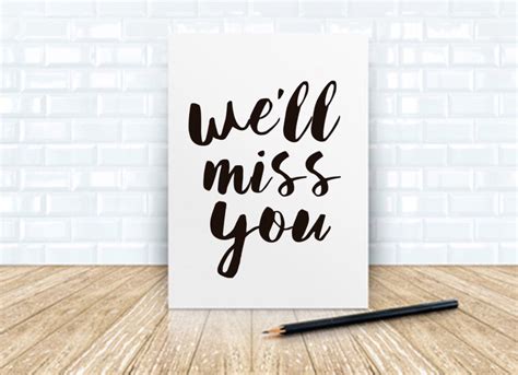 We Will Miss You Card Printable - Printable Templates