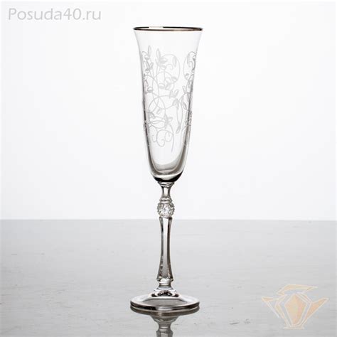 Бокалы для шампанского Crystalite Bohemia Проксима Парус, 6шт, 190мл ...