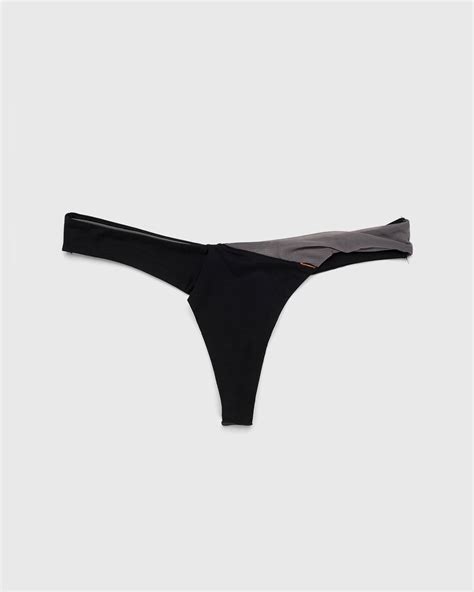 Heron Preston X Calvin Klein Womens Micro Mesh Thong Black Dark Grey