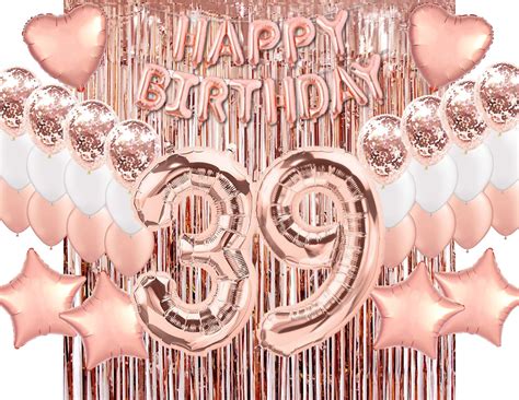 39th Birthday Party Decorations 39th Rose Gold Party Kit Etsy