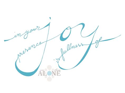 Joy Blue One Thing Alone