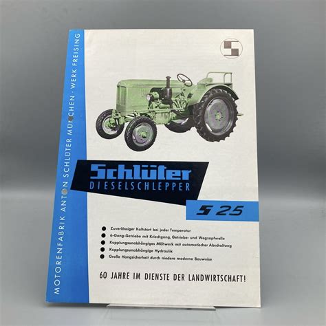 SCHLÜTER Prospekt Dieselschlepper S25 AgRaritäten Shop