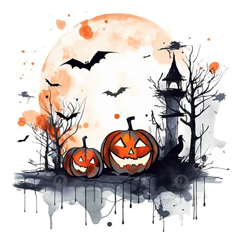 árbol De La Planta De Halloween PNG dibujos Calabaza Amarillo