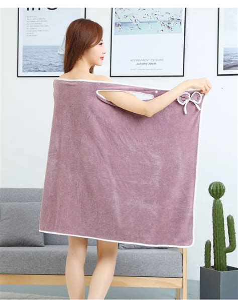 Coral Fleece Body Scrub Towel Women Bath Towel Logo Dress Skirt Big Towel Strong Water