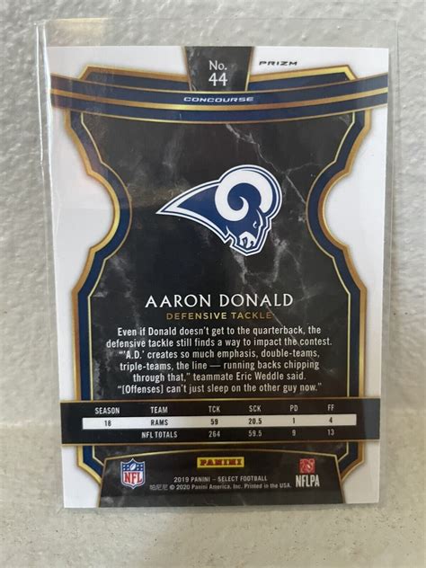 Panini Select Aaron Donald Concourse Base Silver No Los