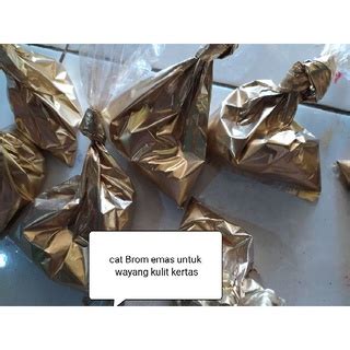 Jual Cat Brom Emas Gold Serbuk Halus 50 Gramm Untuk Wayang Kulit Kertas