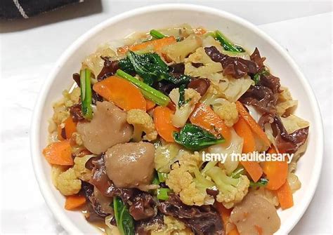 Resep Capcay Jamur Kuping Kuah Kental Oleh Ismy Maulidasary Cookpad