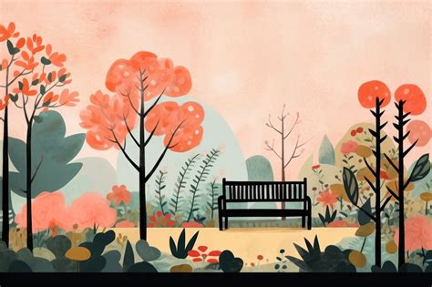 English Garden Plant Bench Tranquility Free Photo Illustration