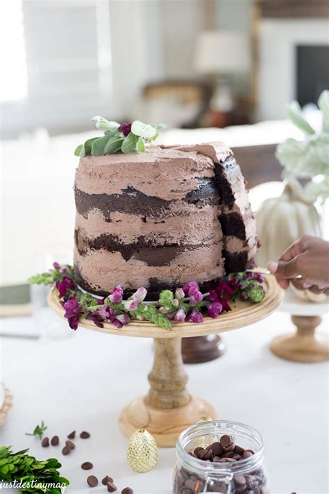 Easy Time Saving Naked Chocolate Cake
