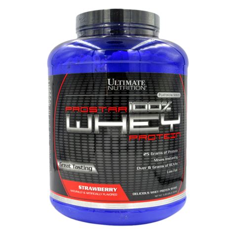 Prostar 100% Whey Protein, Sabor Frutilla, 2.39 kg, Marca Ultimate ...