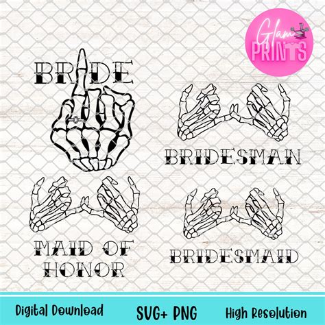 Bride Bachelorette Party Svg Bride Skeleton Fingers Svg Til Death Do Us