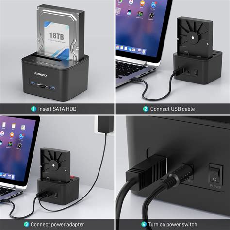 Buy Fideco Docking Station Usb 3 0 Hard Drive Docking Station For 2 5 And 3 5 Inch Sata Hdd Or