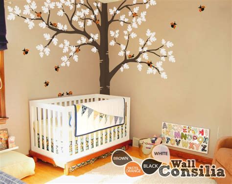 Tree Wall Decal Nursery Wall Decoration Tree Wall Sticker Full Corner Tree Decal Large: Approx ...