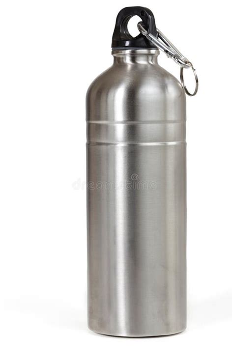 Reusable water bottle stock image. Image of silver, metal - 20150583