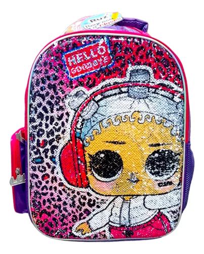 Mochila Lol Surprise Lentejuelas Reversibles Marca Ruz Original