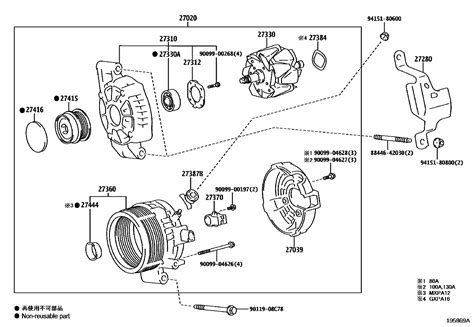 Alternator For Toyota Yaris Gxpa16 Auto Parts Amayama