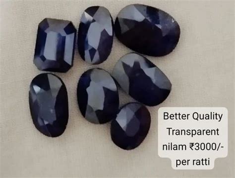 Blue Sapphire Astrology Better Quality Transparent Neelam At Rs