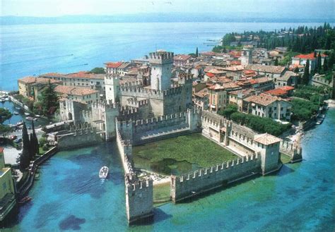 The Scaliger Castle Castle On Lake Garda Or Sinking Castle Mobicastle