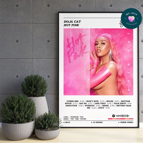 Doja Cat - Hot Pink Album Poster / Doja Cat Poster / Album Cover Poster ...