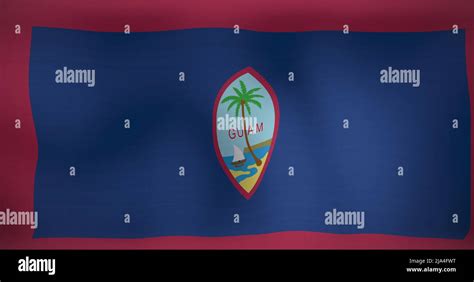 Image Of National Flag Of Guam Waving Stock Photo Alamy