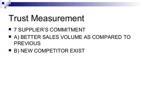 Trust Measurement